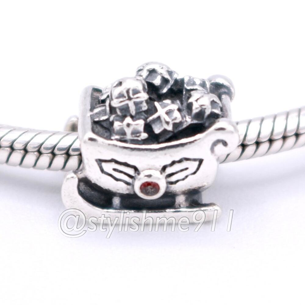 Authentic Pandora Retired Santa's Sleigh Charm - 790562GA